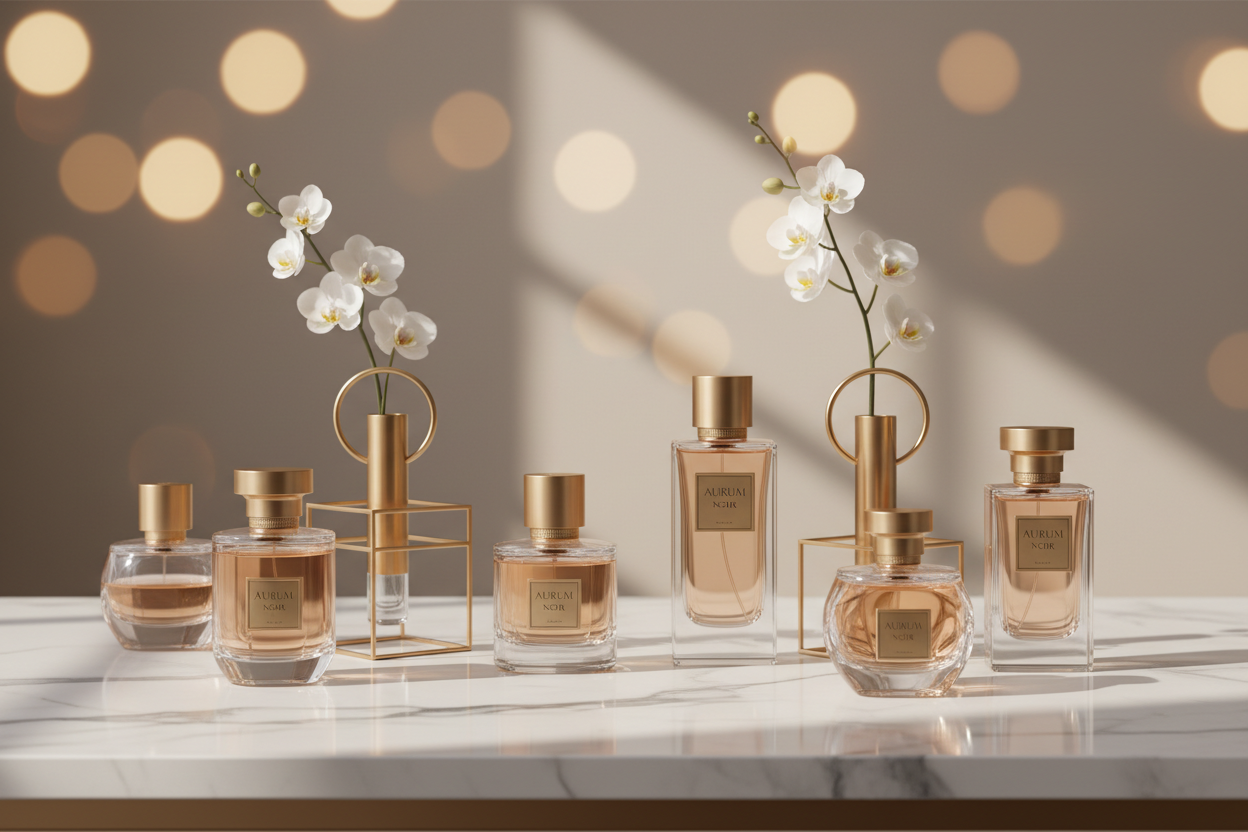 Luxury perfume display banner